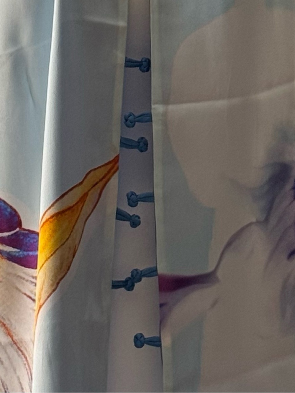 Chinese Silk Scarf with Orchid Print by Saint Joy - NWT, box, and gift bag - Picture 10 of 15